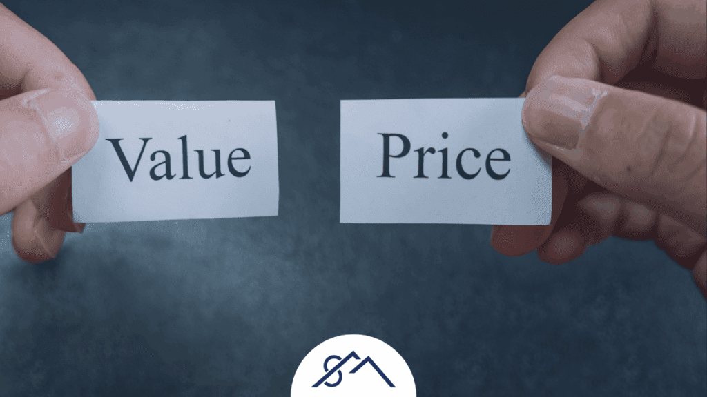 Branded graphic for blog post - How to Accurately Price Your Home for the East Rand Market , Price vs Value, show