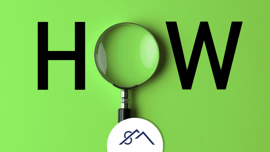 Branded graphic for blog post - Why Your Home Isn't Selling: A Deep Dive into Modern Property Marketing in the East Rand, a magnifying glass with the word "How", dealing with how to sell your property