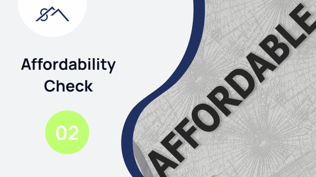 Branded graphic for Part 2: The Affordability Puzzle, showing an icon of a calculator for an affordability check, from a guide to buying property in the East Rand with Sibusiso Mogasoa's branding.
